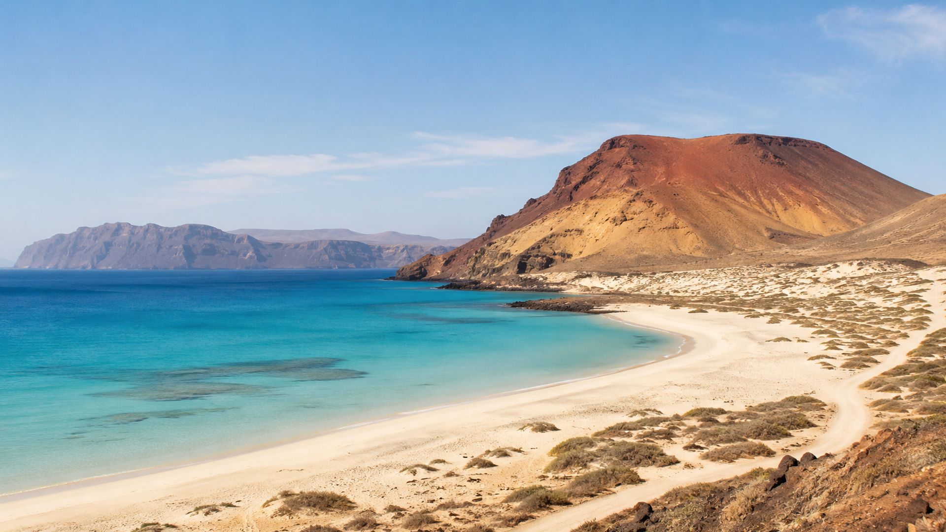 Calas de arena en La Graciosa